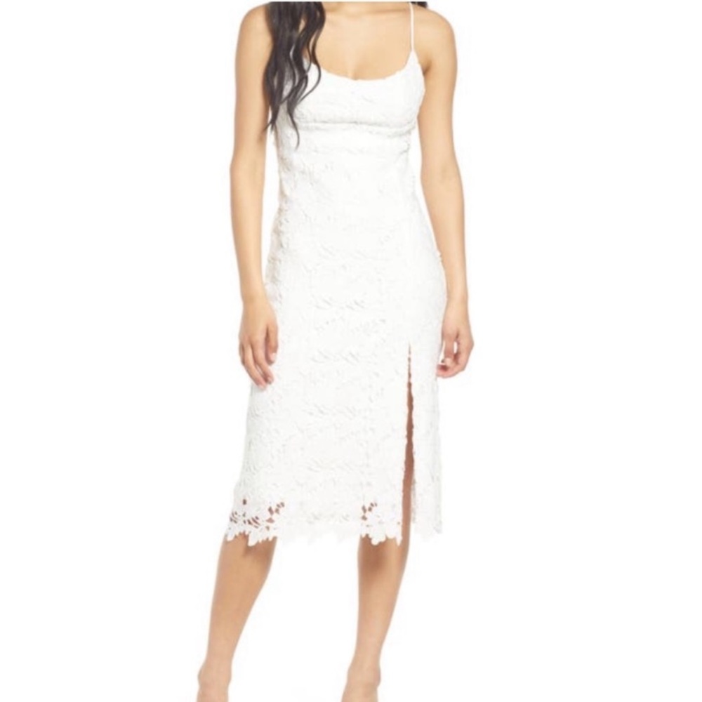 💙 FLORET STUDIOS Lace Midi Dress